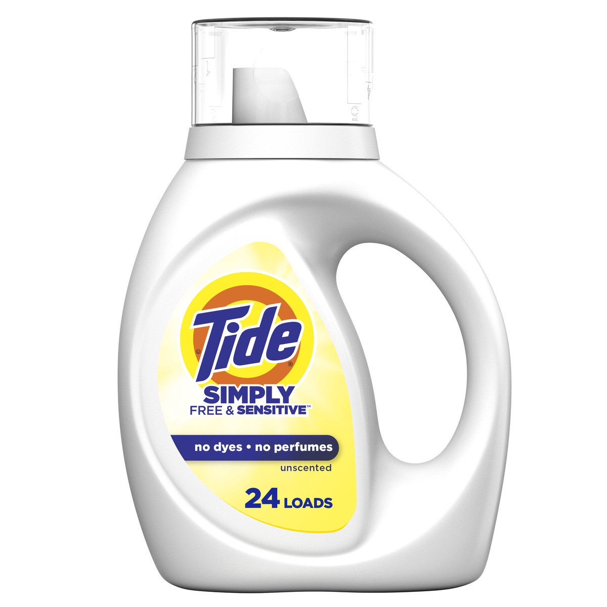 slide 1 of 7, Tide Simply Liquid Laundry Detergent, Free & Sensitive Scent, 24 Loads, 32 fl oz, 32 fl oz