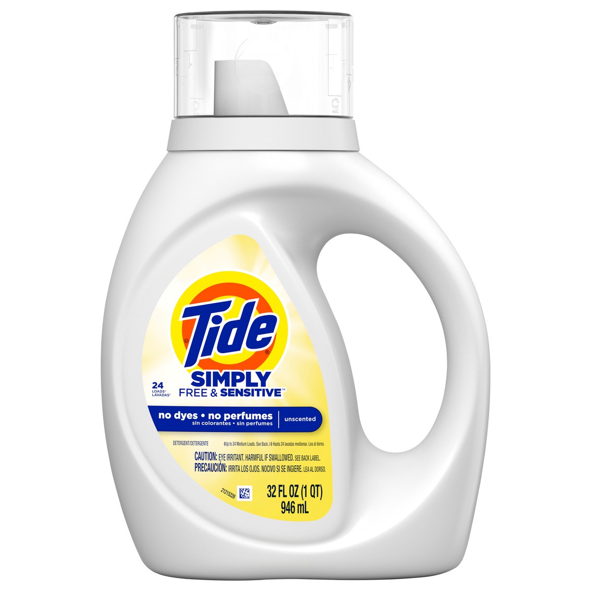 slide 1 of 8, Tide Simply Liquid Laundry Detergent, Free & Sensitive Scent, 24 Loads, 32 fl oz, 32 fl oz