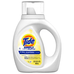 Tide Simply Liquid Laundry Detergent, Free & Sensitive Scent, 24 Loads, 32 fl oz