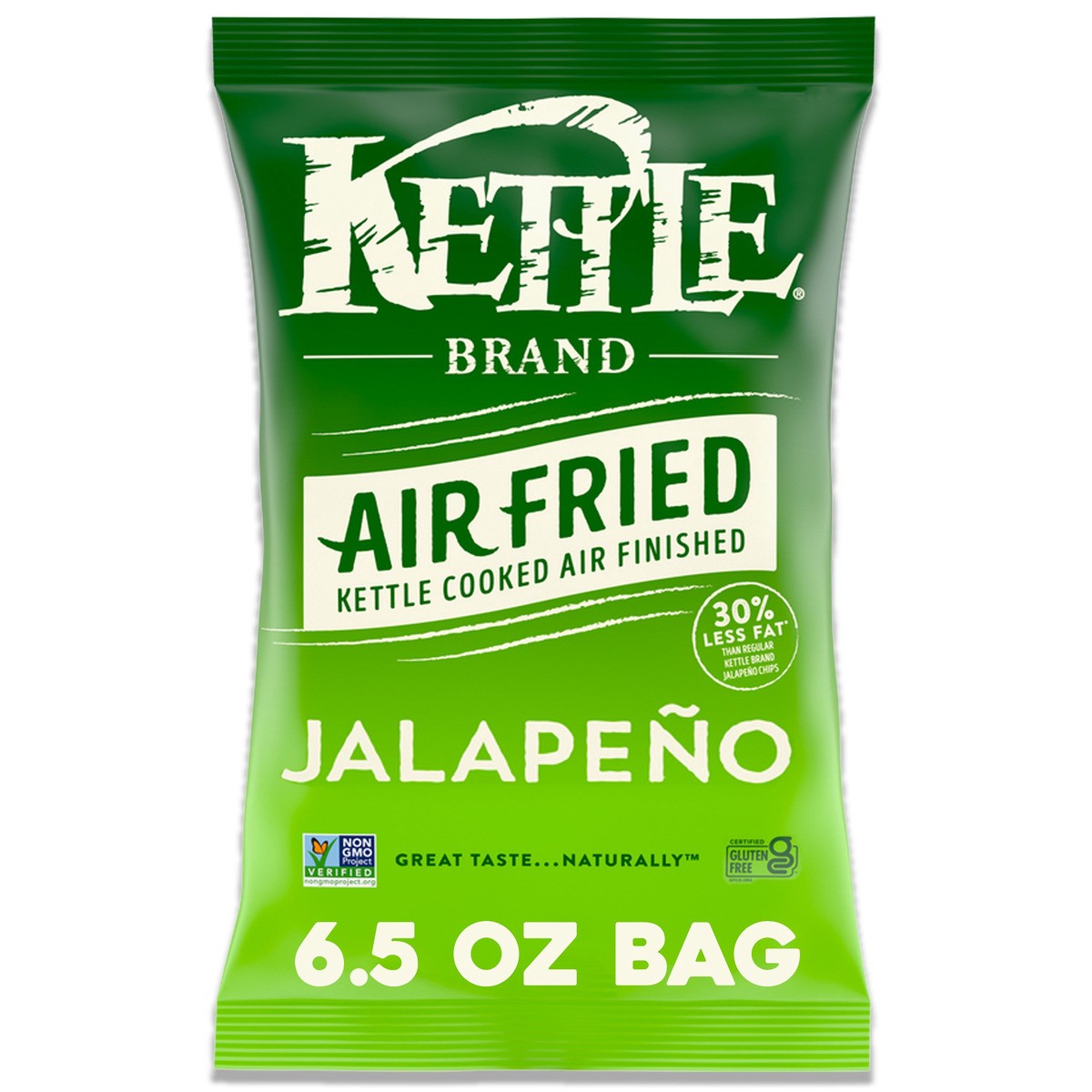 slide 1 of 6, Kettle Brand Air Fried Jalapeno Kettle Potato Chips, 6.5 oz