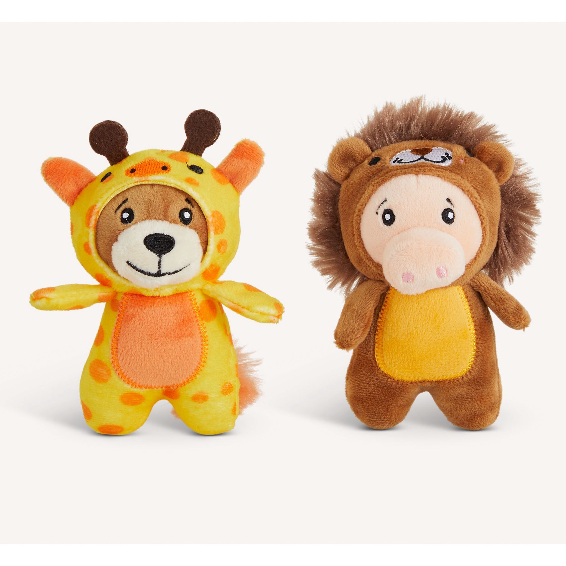 slide 1 of 1, Joyhound Crazy Comfy Plush Giraffe & Lion Dog Toy - 2 Pack, Squeaker, 1 ct