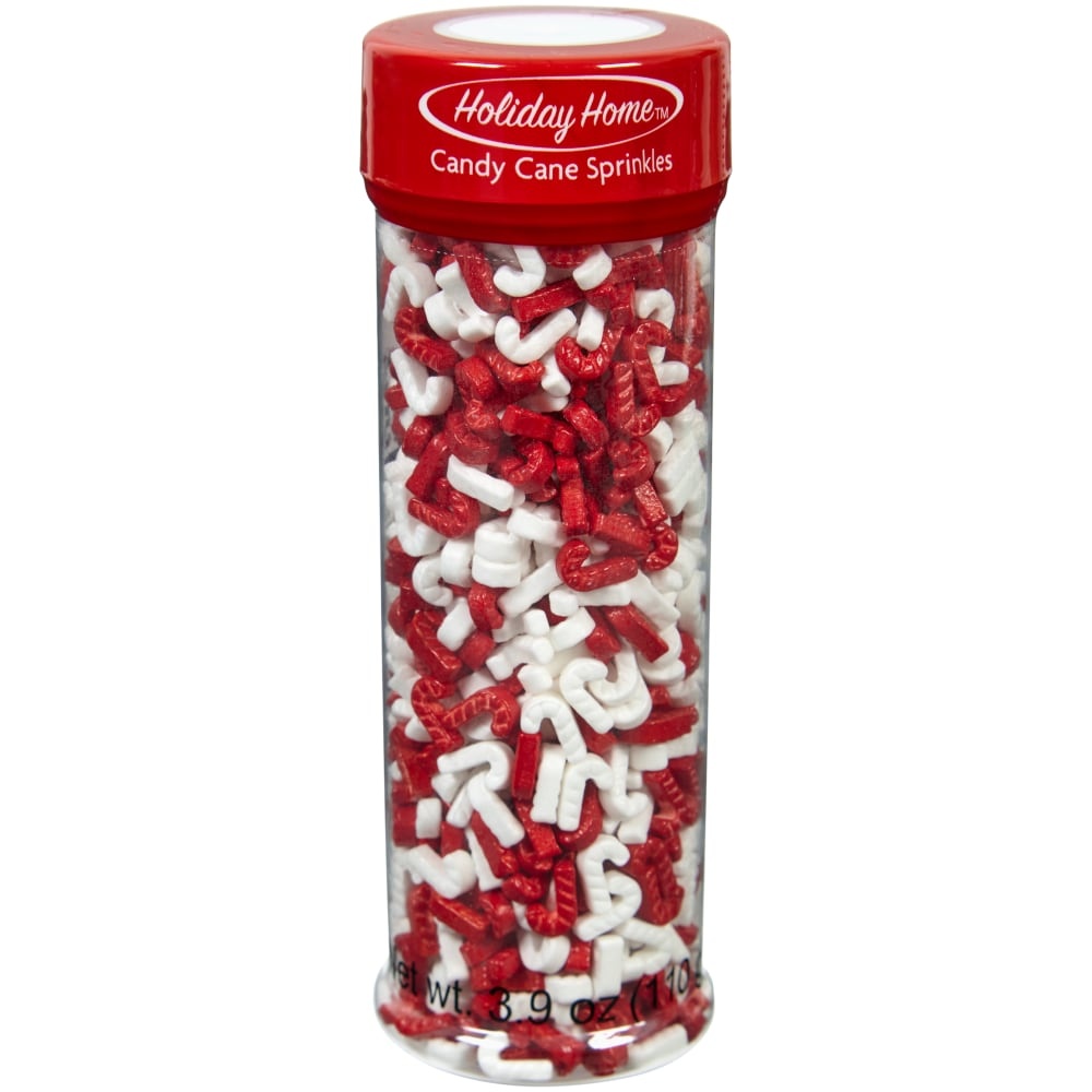 slide 1 of 1, Holiday Home Candy Cane Sprinkles - Red/White, 1 ct