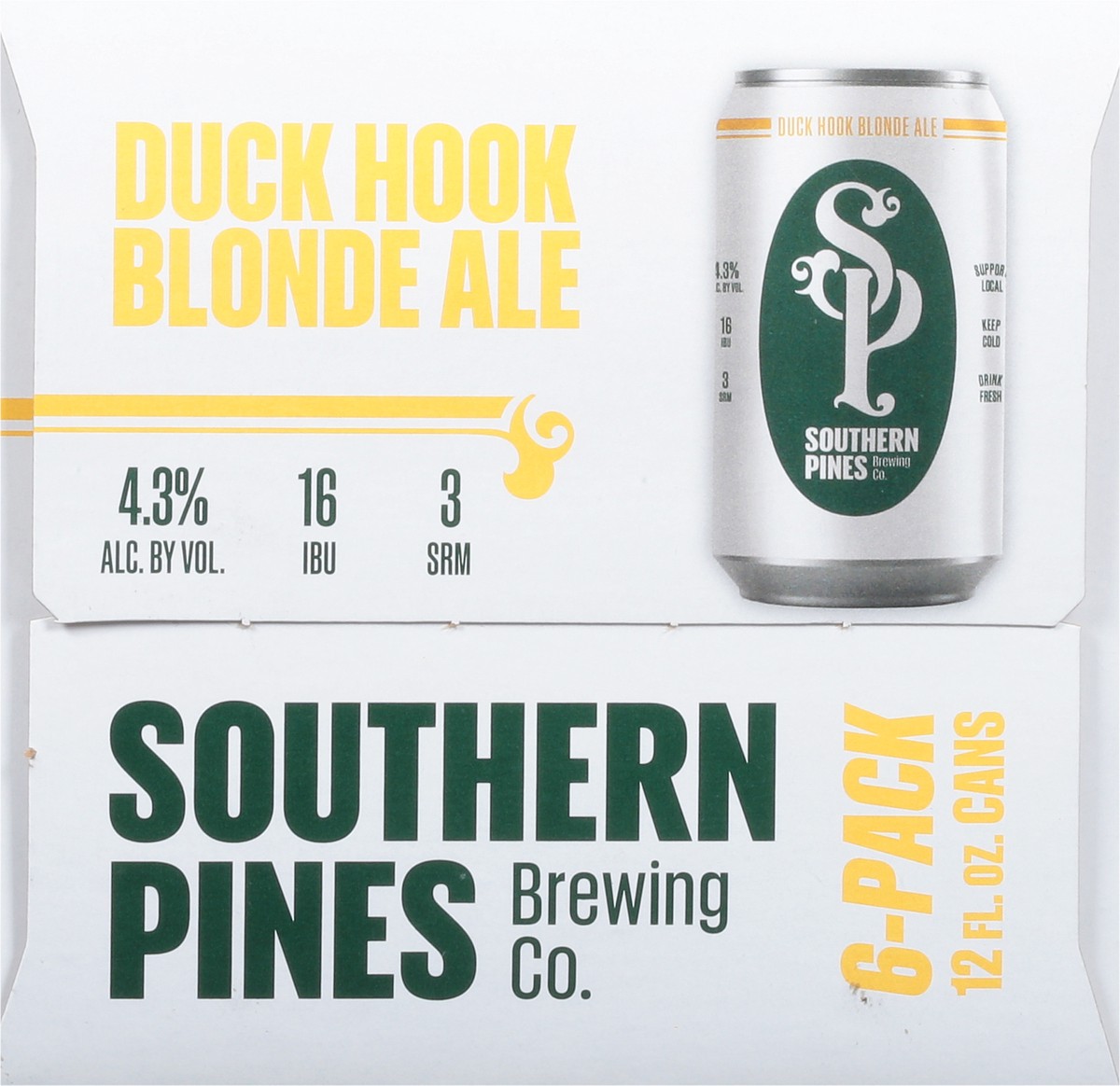 slide 9 of 9, Southern Pines Brewing Co. Blonde Ale Duck Hook Beer 6 - 12 fl oz Cans, 6 ct; 12 oz