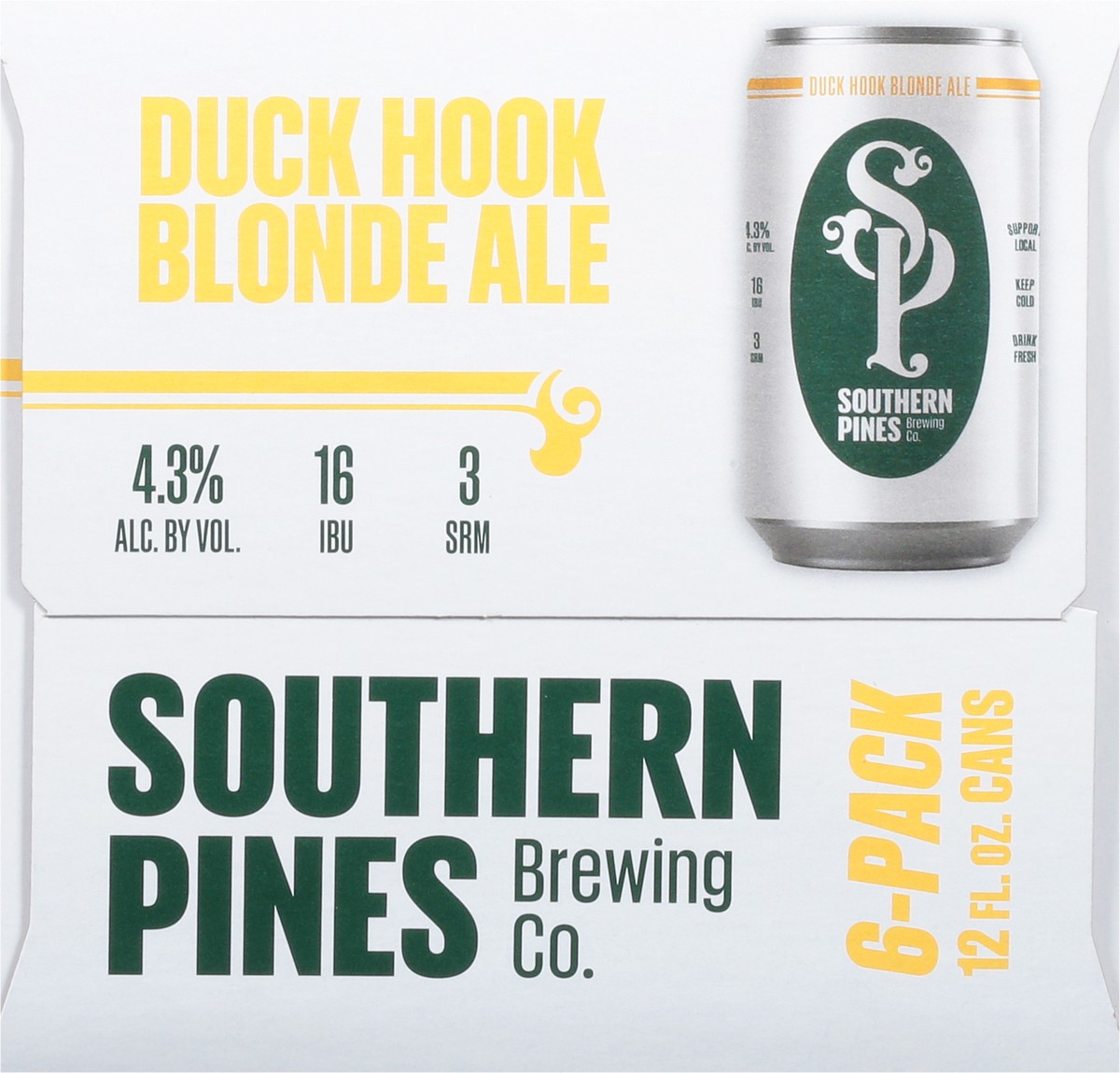 slide 7 of 9, Southern Pines Brewing Co. Blonde Ale Duck Hook Beer 6 - 12 fl oz Cans, 6 ct; 12 oz
