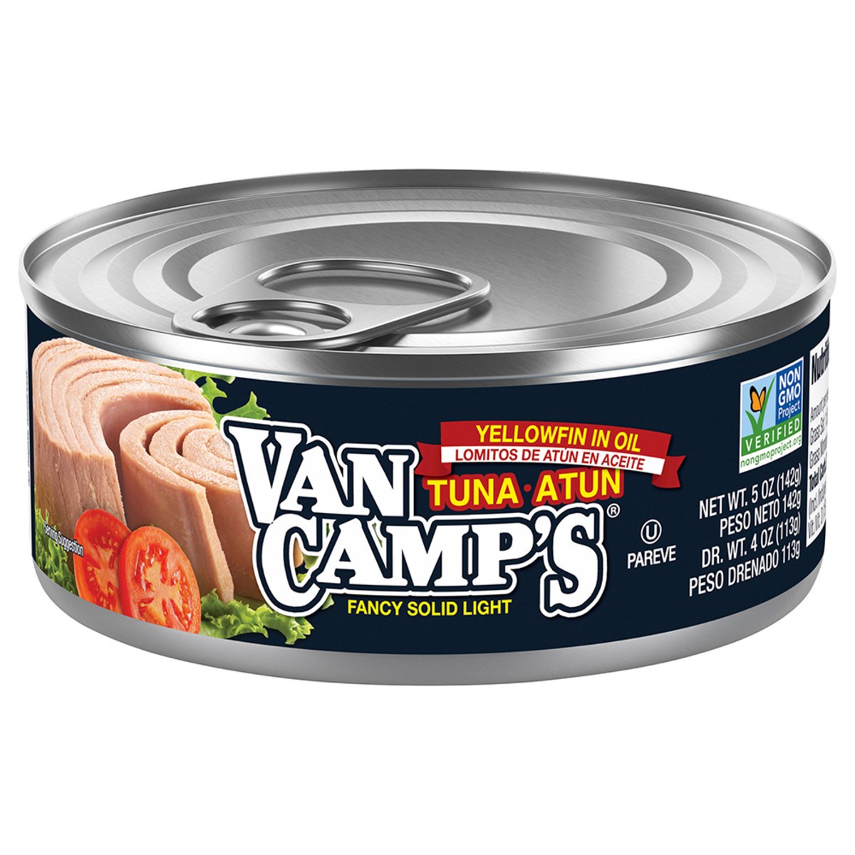 slide 1 of 8, Van Camp's Fancy Solid Light Tuna 5 oz, 5 oz