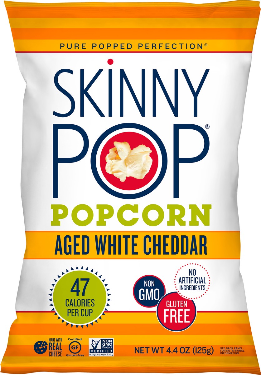 slide 3 of 3, SkinnyPop Aged White Cheddar Popcorn 4.4 oz, 4.4 oz