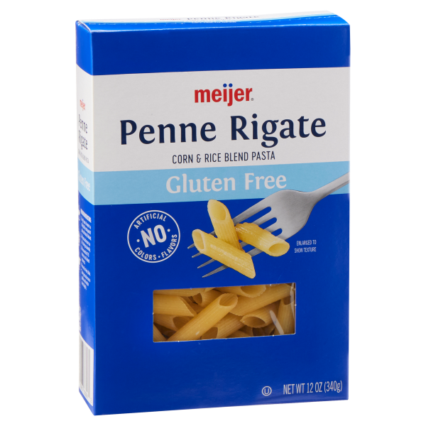slide 3 of 13, Meijer Gluten Free Penne Rigate, 12 oz, 12 oz