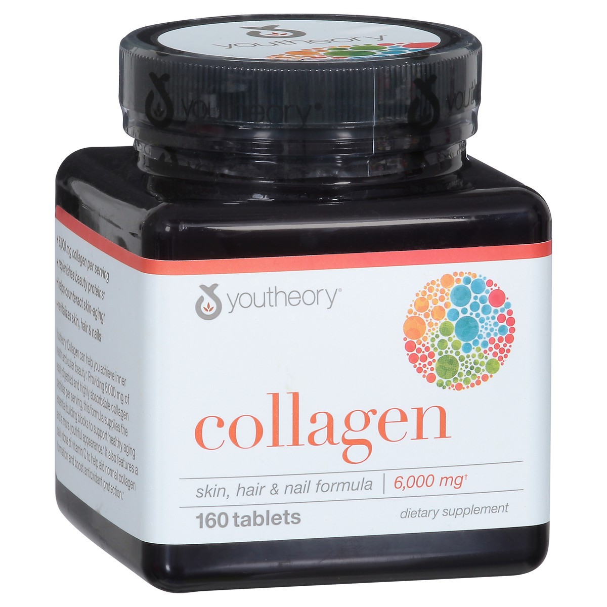 slide 8 of 9, Youtheory Collagen, Skin, Hair & Nail Formula, 160 Tablets, 160 ct