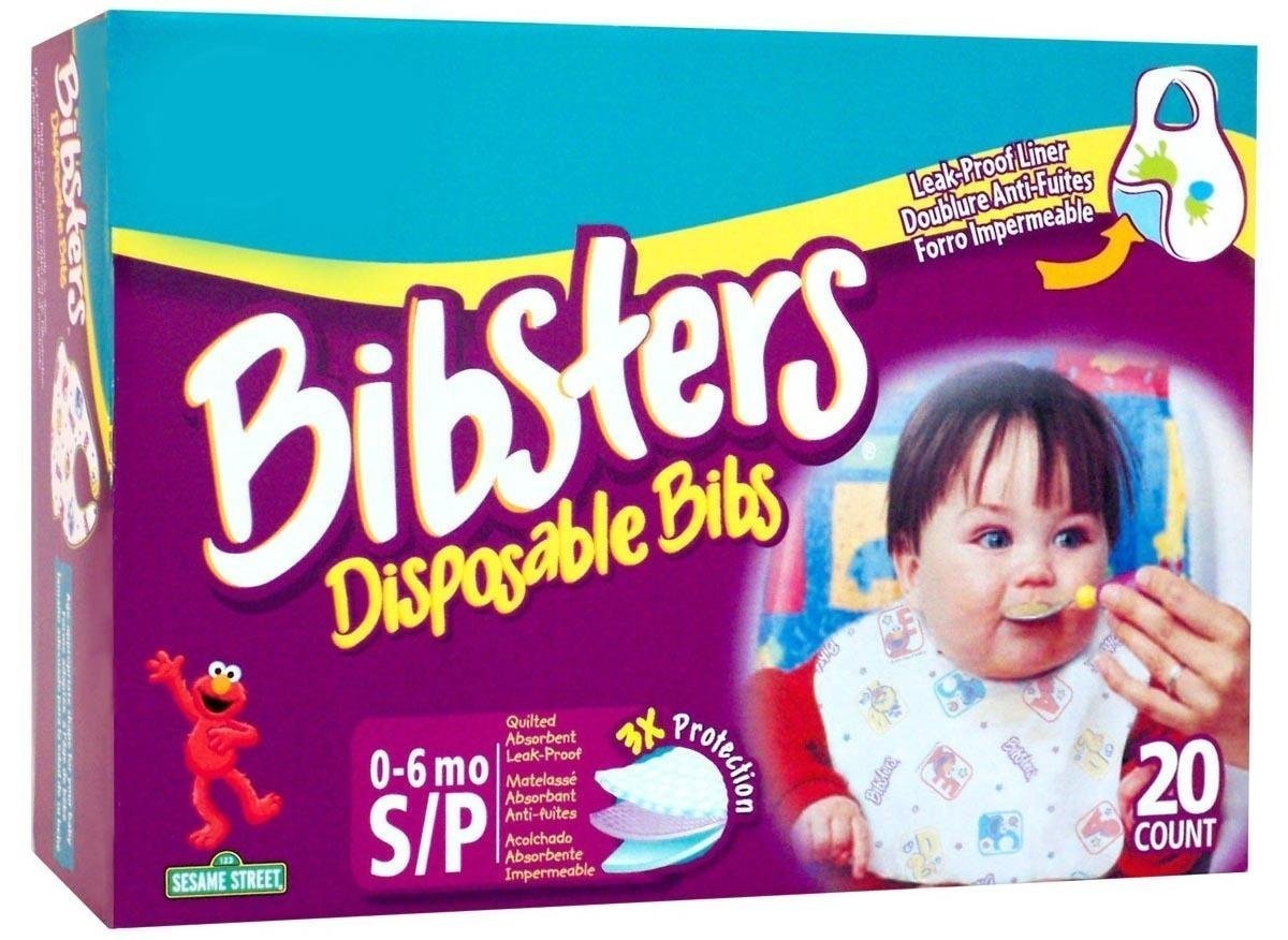 slide 1 of 1, Bibsters Small Disposable Bibs, 20 ct