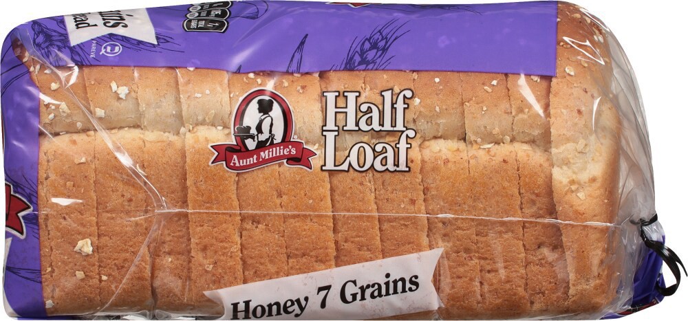 slide 5 of 5, Aunt Millie's Honey 7 Grain Half Loaf, 12 oz
