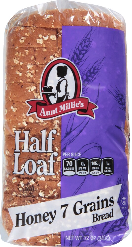 slide 2 of 5, Aunt Millie's Honey 7 Grain Half Loaf, 12 oz
