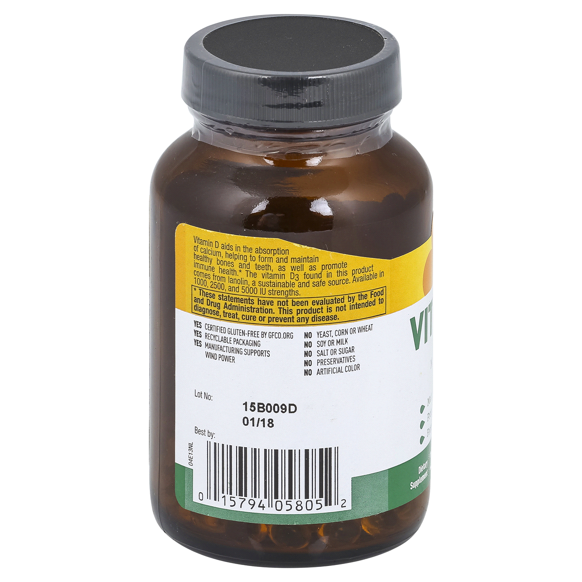 slide 3 of 3, Country Life Vitamin D3 2500 Iu Softgels, 200 ct