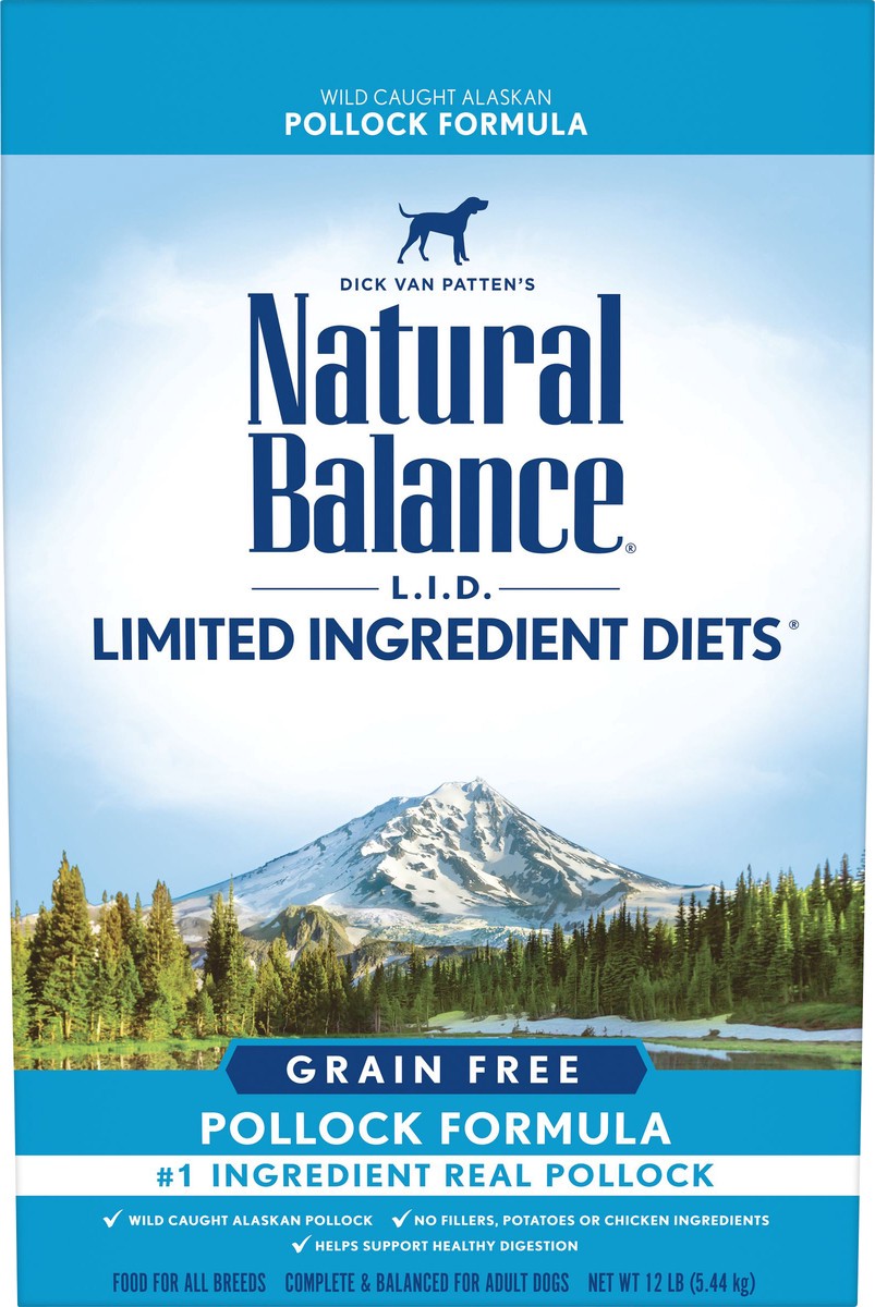 slide 7 of 9, Natural Balance L.I.D. Limited Ingredients Diet Grain Free Pollock Formula Dog Food 12 lb, 12 lb