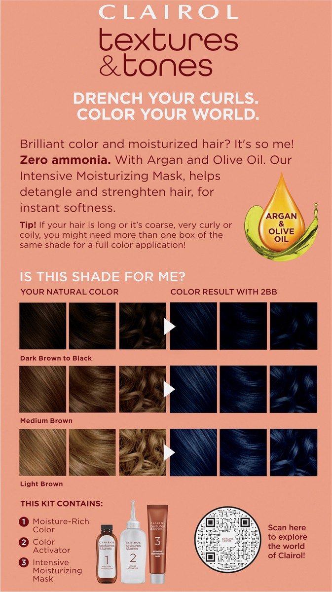 slide 3 of 11, Clairol Textures & Tones 2BB Midnight Blue, 1 ct
