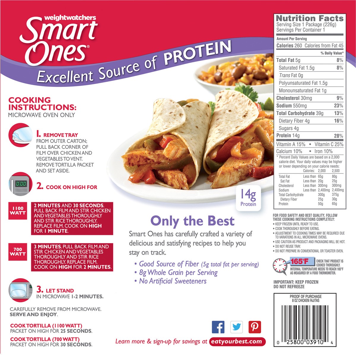 slide 4 of 11, Smart Ones Smart Creations Chicken Fajitas 8 oz Box, 8 oz