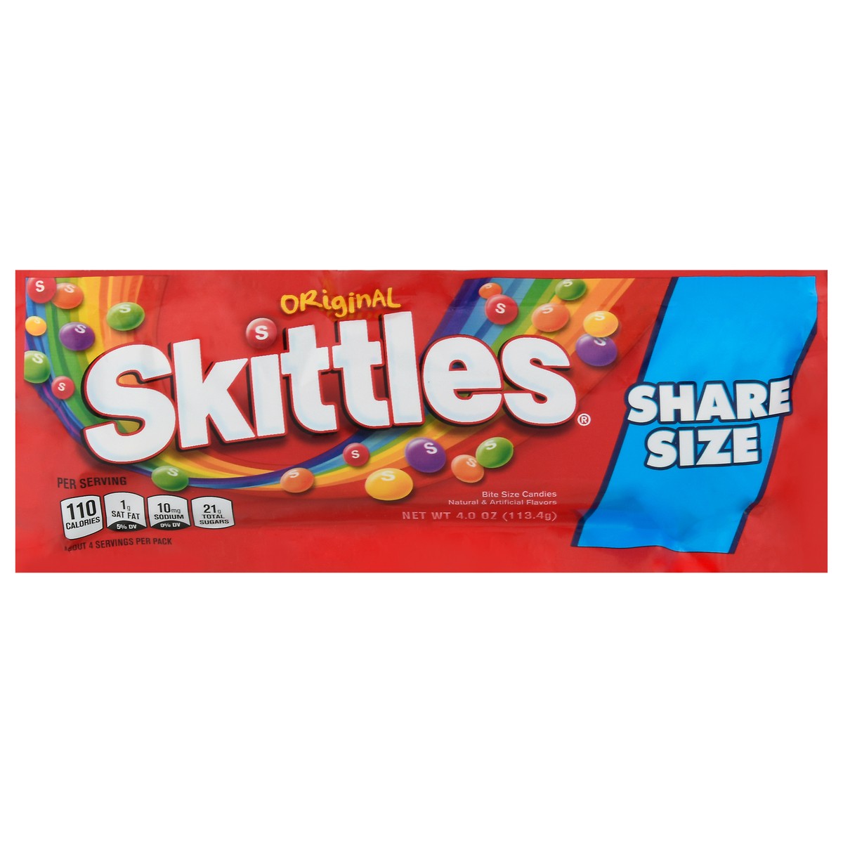 slide 1 of 1, Skittles Original Share Size, 4 oz