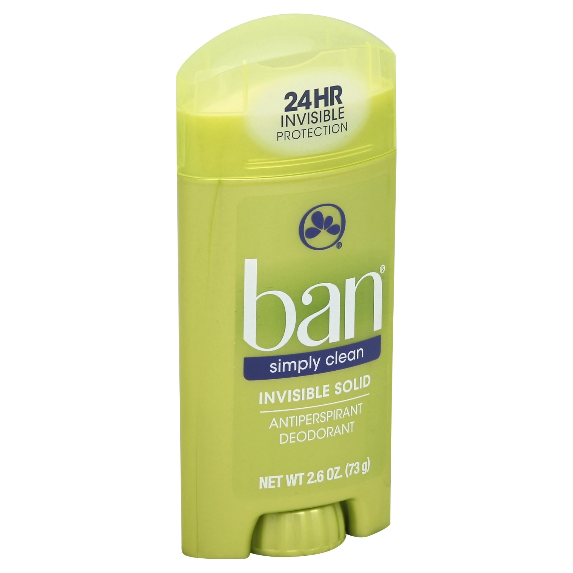 slide 1 of 6, Ban Simply Clean Invisible Solid Antiperspirant Deoderant, 2.6 oz