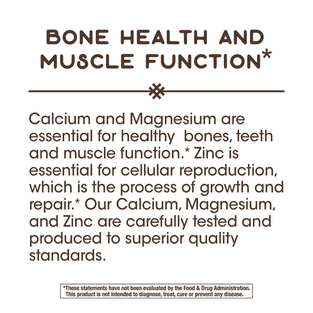 slide 6 of 6, Nature's Way Calcium-Magnesium-Zinc, 250 ct