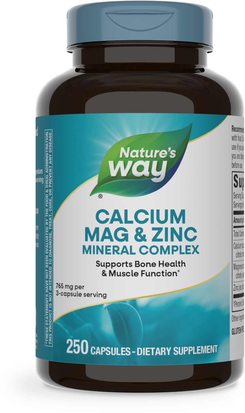 slide 1 of 6, Nature's Way Calcium-Magnesium-Zinc, 250 ct