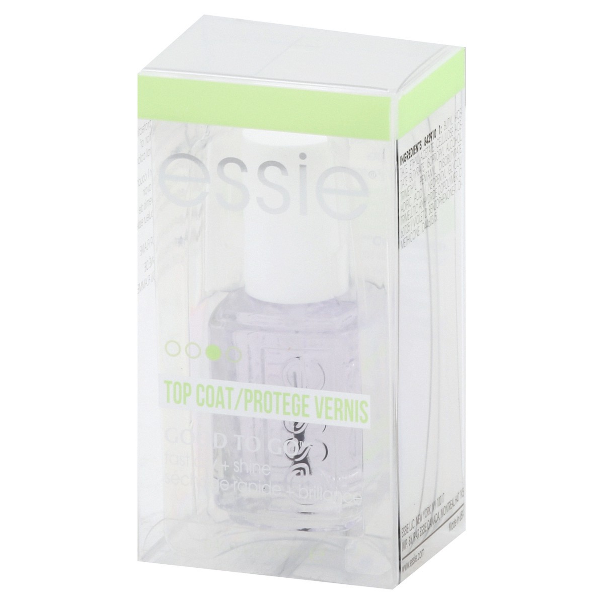 slide 8 of 12, essie Good to Go Top Coat - fast dry and shine - 0.46 fl oz, 0.46 fl oz