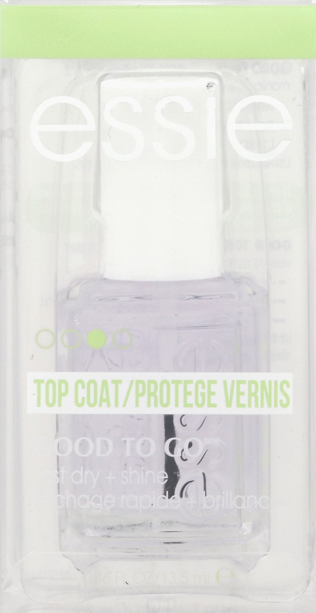 slide 6 of 12, essie Good to Go Top Coat - fast dry and shine - 0.46 fl oz, 0.46 fl oz