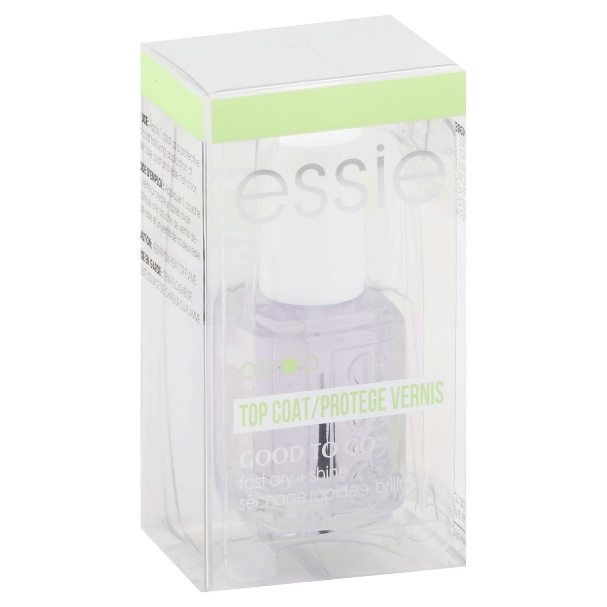 slide 7 of 12, essie Good to Go Top Coat - fast dry and shine - 0.46 fl oz, 0.46 fl oz