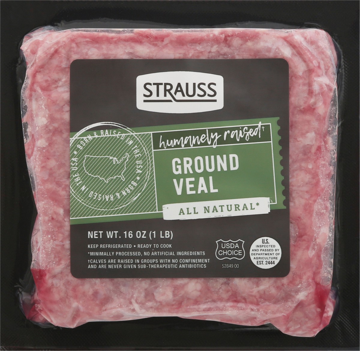 slide 14 of 14, Strauss Ground Veal 16 oz, 16 oz