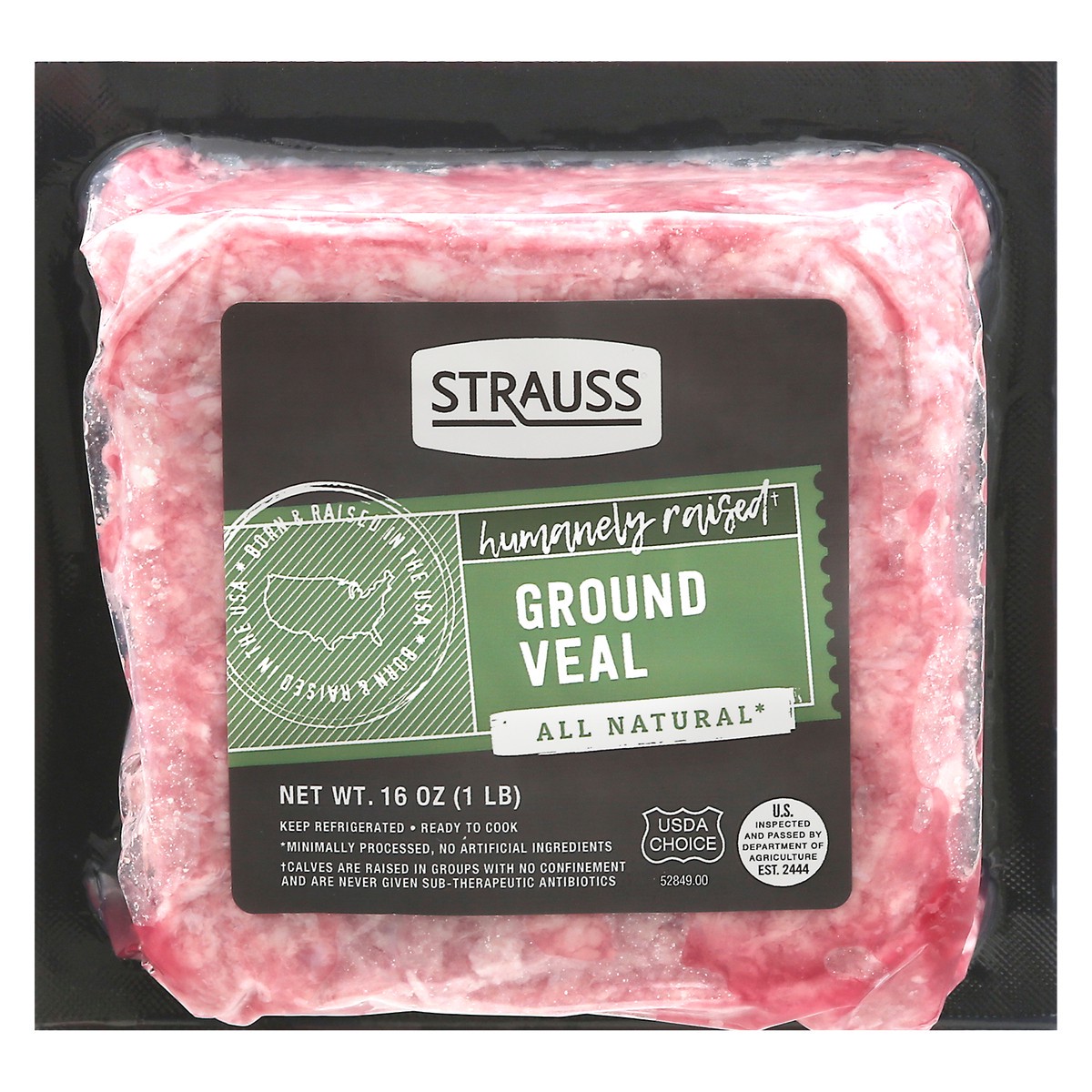 slide 9 of 14, Strauss Ground Veal 16 oz, 16 oz