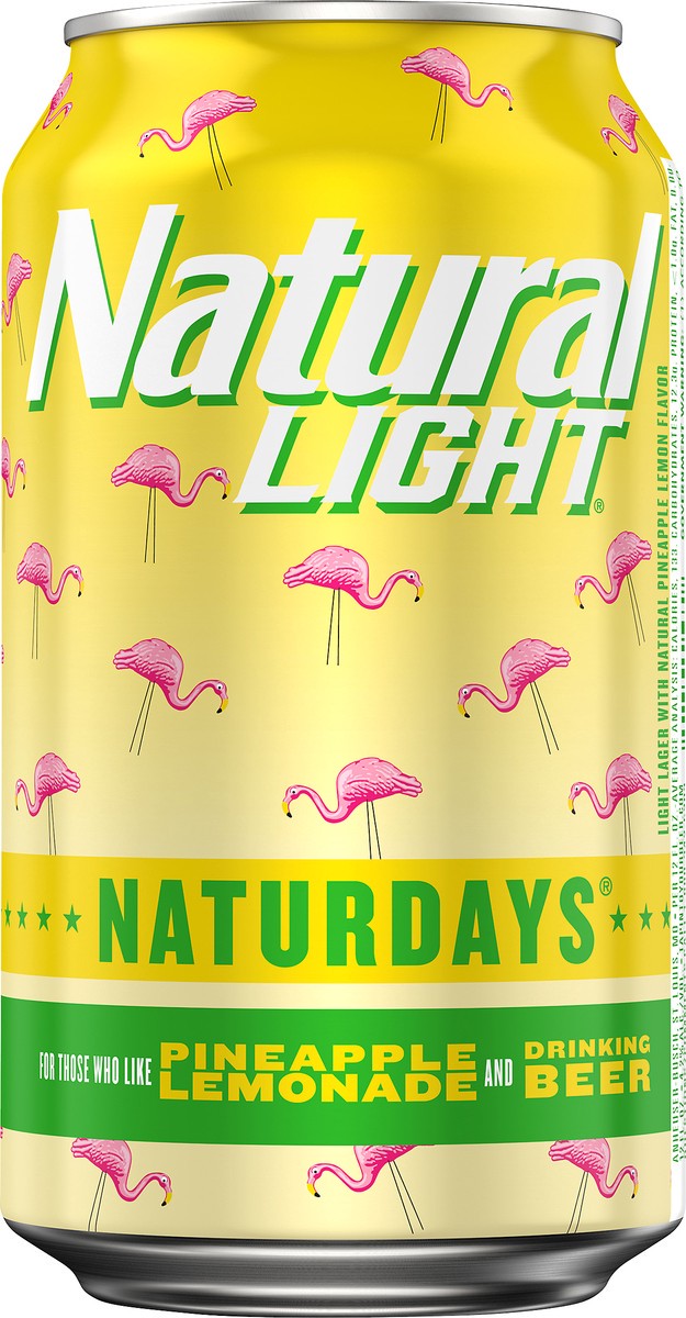 slide 2 of 9, Natural Light Naturdays Pineapple Lemonade Beer 12 oz, 12 oz