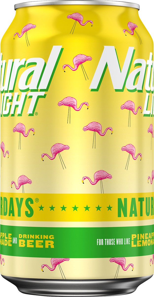 slide 5 of 9, Natural Light Naturdays Pineapple Lemonade Beer 12 oz, 12 oz