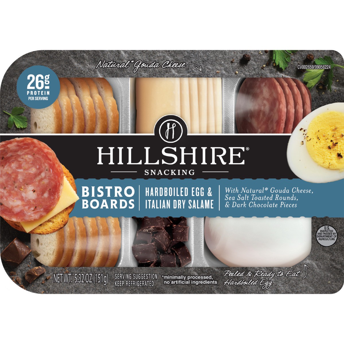 slide 4 of 9, Hillshire Snacking Bistro Boards, Hardboiled Egg & Italian Dry Salame, 5.32 oz., 150.82 g