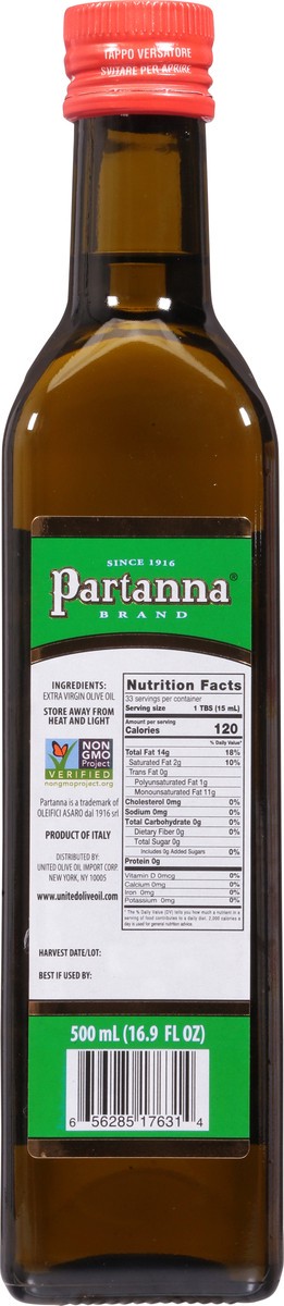 slide 14 of 14, Partanna Extra Virgin Medium Olive Oil 16.9 fl oz, 16.9 fl oz
