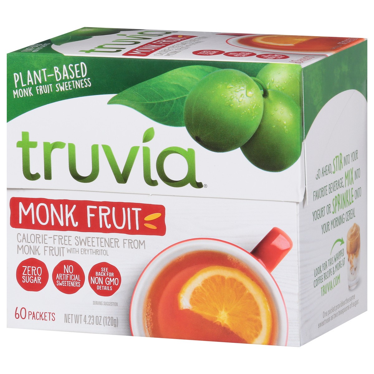 slide 9 of 11, Truvia Calorie-Free Sweetener from the Monk Fruit, 60 Packets, 60 ct