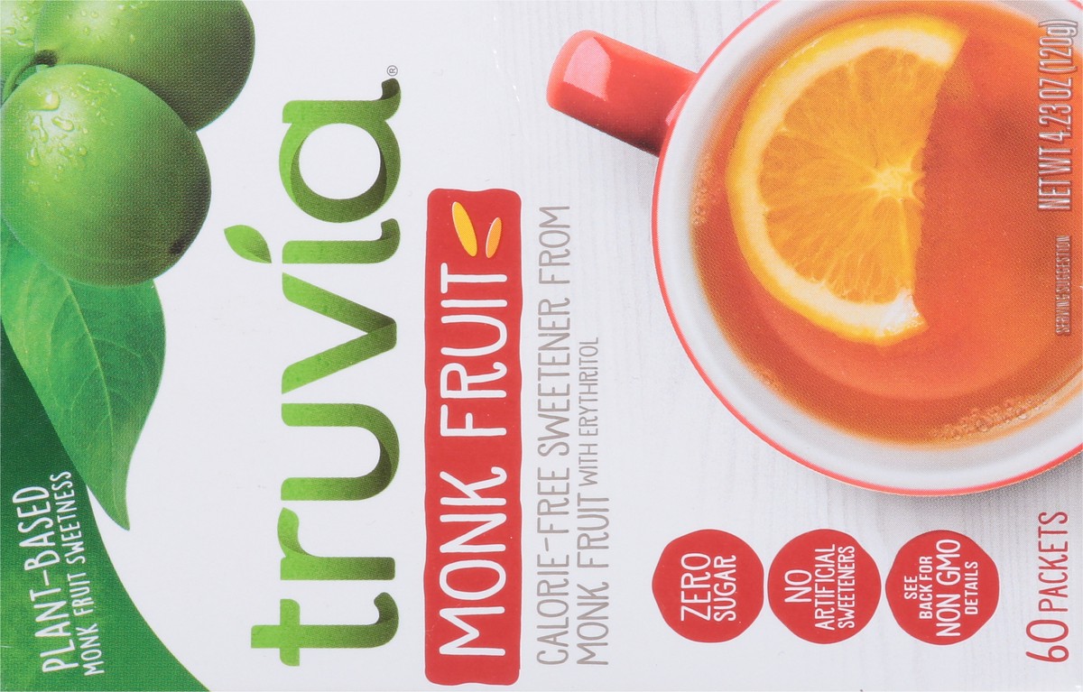 slide 5 of 11, Truvia Calorie-Free Sweetener from the Monk Fruit, 60 Packets, 60 ct