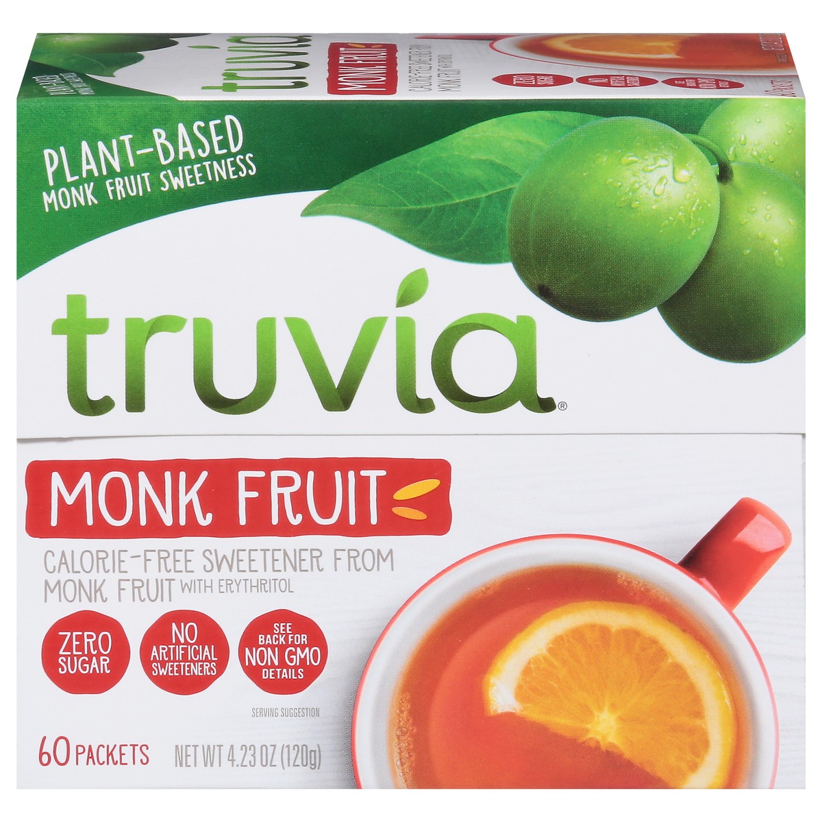 slide 2 of 11, Truvia Calorie-Free Sweetener from the Monk Fruit, 60 Packets, 60 ct