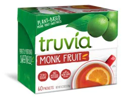 Truvia Calorie-Free Sweetener from the Monk Fruit Packets, 60-Count (4.23 oz Carton)