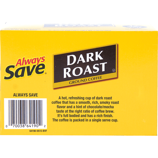 slide 1 of 1, Always Save Dark Roast Coffee - 12 ct, 12 ct