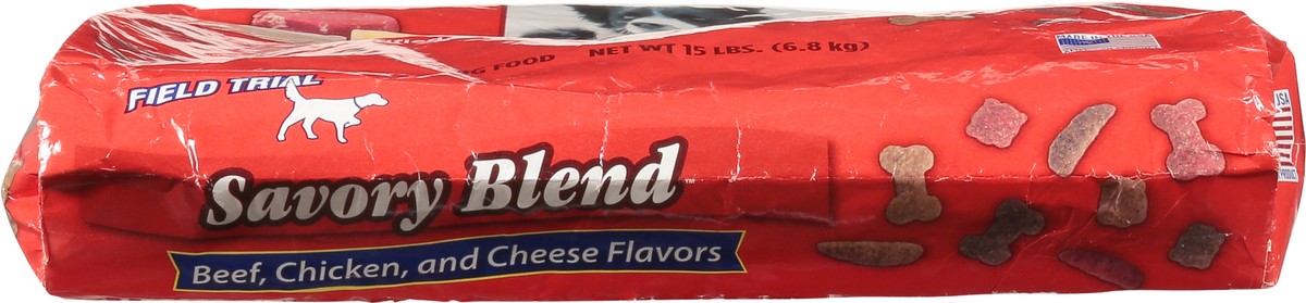 slide 7 of 10, Field Trial Dog Food, Beef, Chicken, and Cheese Flavors, Savory Blend, 15 lb