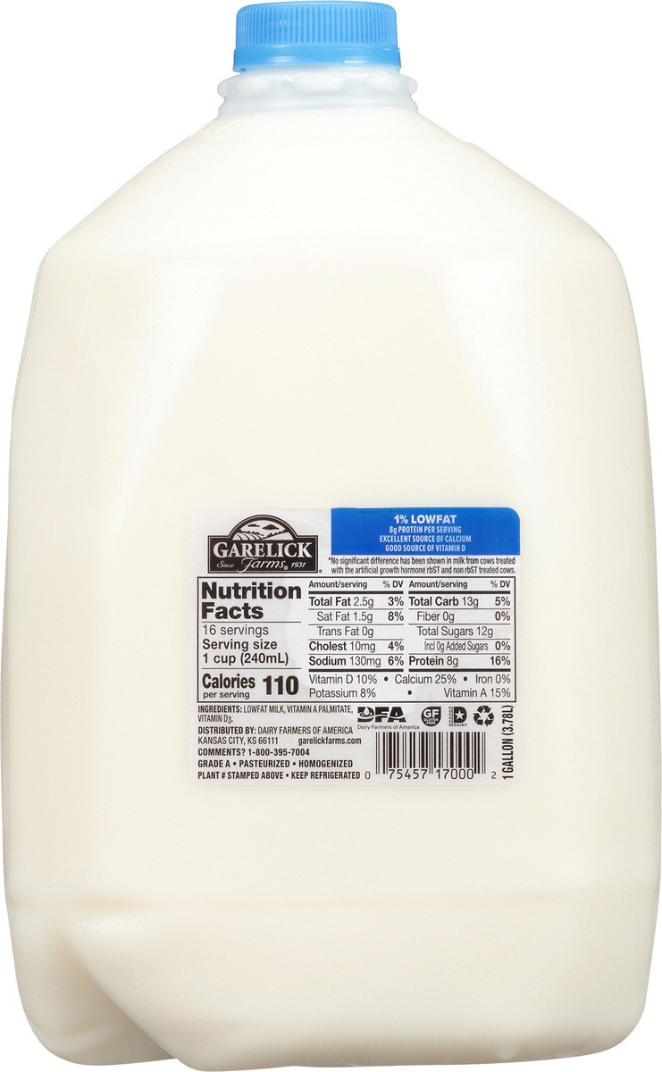 slide 3 of 7, Garelick Farms 1% Low Fat Milk, 1 gal