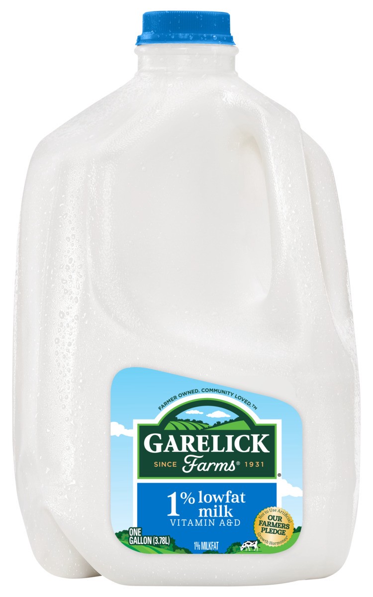 slide 5 of 7, Garelick Farms 1% Low Fat Milk, 1 gal