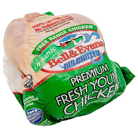 slide 1 of 1, Bell & Evans Chicken Whole Organic - LB, per lb