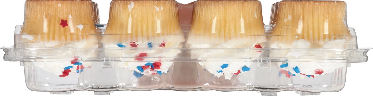 slide 2 of 13, two-bite Vanilla Patriotic Cupcakes, 10 oz