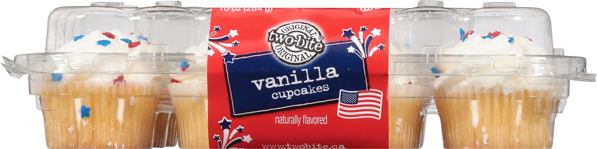 slide 5 of 13, two-bite Vanilla Patriotic Cupcakes, 10 oz