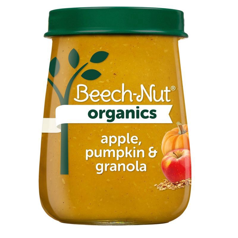 slide 1 of 7, Beech-Nut Organics Stage 2 (6 Months+) Apple, Pumpkin + Granola 4 oz, 4 oz