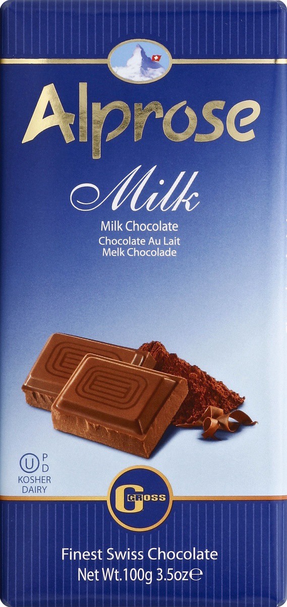 slide 5 of 5, Alprose Swiss Milk Chocolate Bar, 3.5 oz