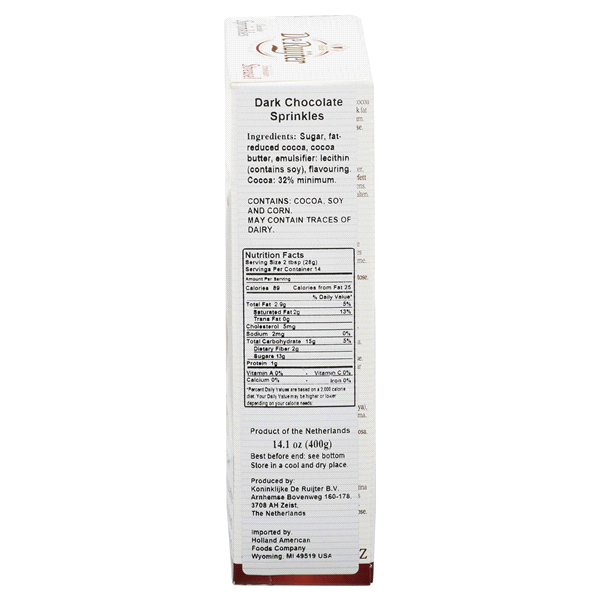 slide 10 of 29, De Ruyter Dark Sprinkles, 14 oz