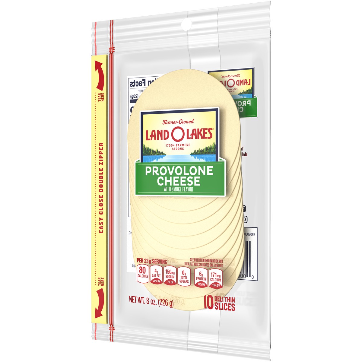 slide 4 of 5, Land O'Lakes Sliced Provolone Cheese with Smoke Flavor, 8 oz, 8 oz