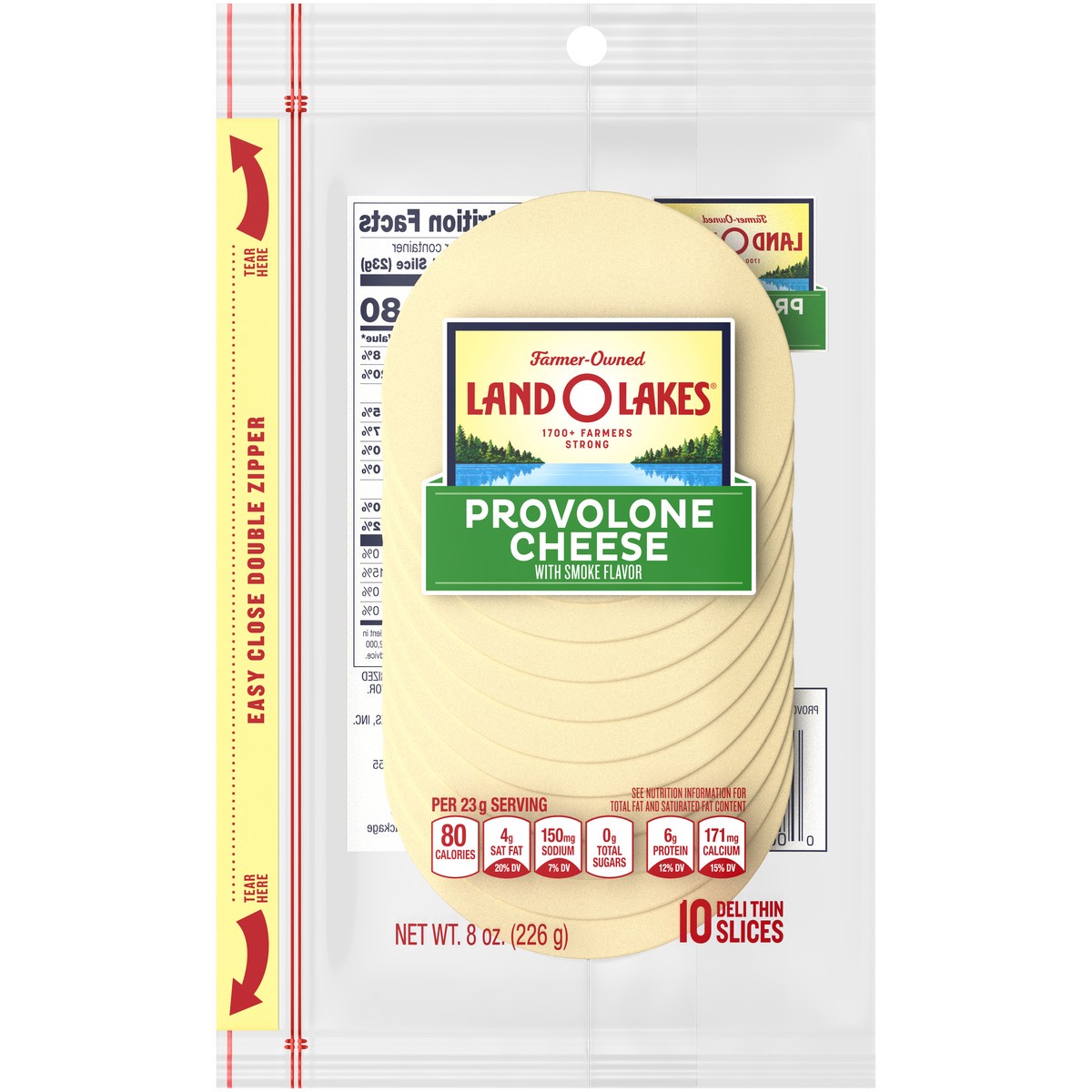 slide 3 of 5, Land O'Lakes Sliced Provolone Cheese with Smoke Flavor, 8 oz, 8 oz