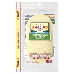 Land O'Lakes Provolone Cheese with Smoke Flavor, Packaged Sliced Cheese, 8 oz, 10 slices
