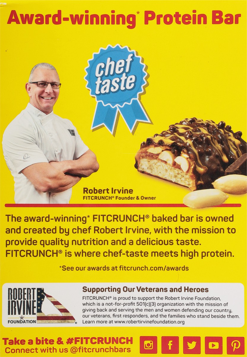 slide 12 of 14, FITCRUNCH High Protein Chocolate Peanut Butter Baked Bar 5 - 1.62 oz Bars, 5 ct